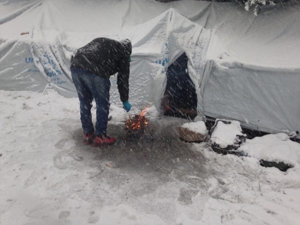 Winter has hit with full force in Greece with sub-zero temperatures and snowfall. The Greek islands, where more than 15,000 refugees are stranded, have endured some of the coldest weather and have been blanketed in snow for several days.    Some of the camps on the islands are so crowded that families are forced to live in tents, putting them at risk of hypothermia.   Save the Children works on Lesvos, Chios, Kos, Samos and Leros. We provide child protection, nutrition and education activities in heated areas where families can stay warm and dry. Save the Childrens programs on the Greek islands funded by the United Nations High Commissioner for Refugees and individual donations from people around the world.