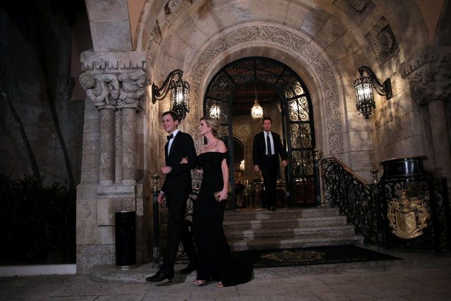 Ivanka Trump and Senior advisor and son-in-law of U.S. President Donald Trump, Jared Kushner leave Mar-a-Lago Club in Palm Beach, Florida, U.S., February 11, 2017. REUTERS/Carlos Barria