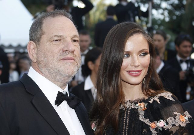 epa04762525 US producer Harvey Weinstein (L) and his wife Georgina Chapman (R) arrive for the screening of 'The Little Prince' during the 68th annual Cannes Film Festival, in Cannes, France, 22 May 2015. The movie is presented out of competition at the festival which runs from 13 to 24 May. EPA/GUILLAUME HORCAJUELO