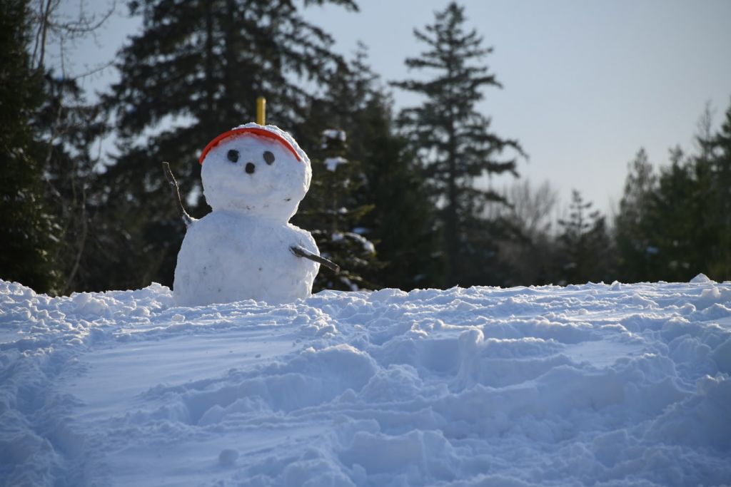 Χιονάνθρωπος Χριστούγεννα κρύο χιόνι παγωνιά 