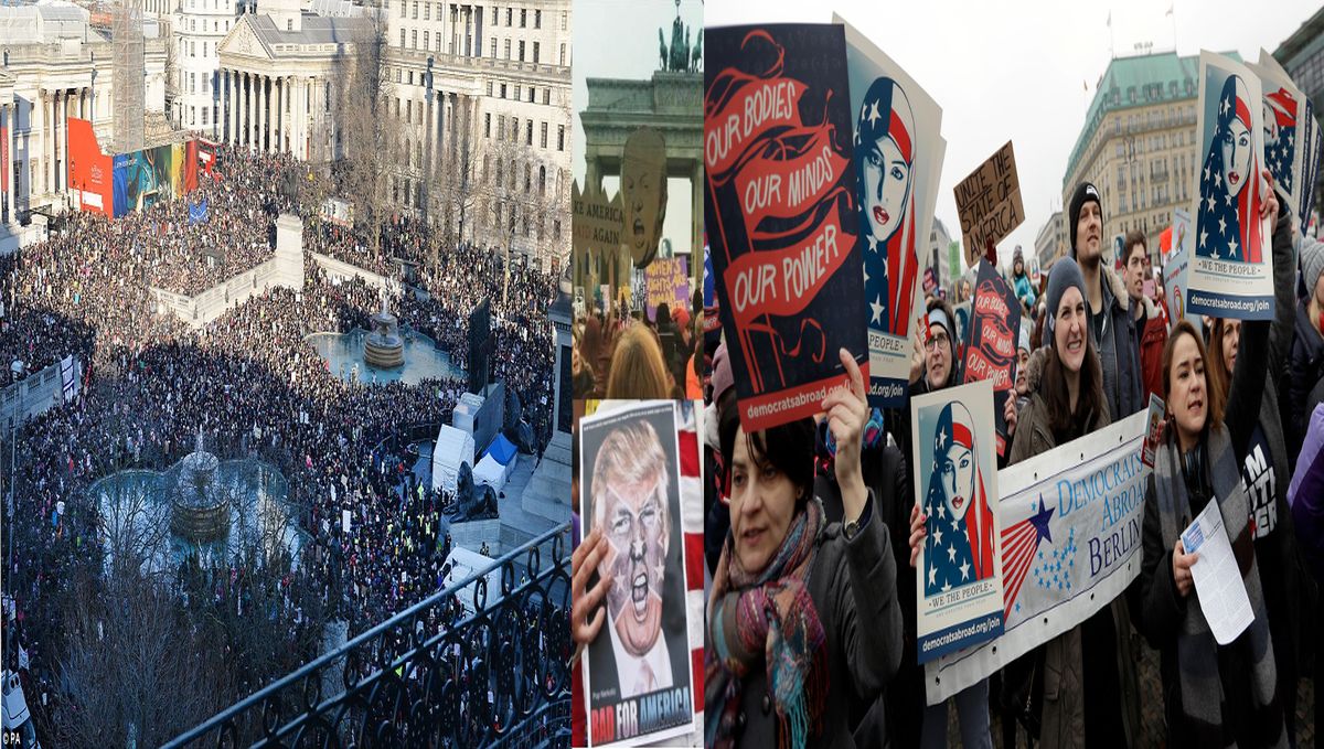 Παγκόσμιο κίνημα κατά του Τραμπ! – Εκατομμύρια γυναίκες διαδηλώνουν σε 70 χώρες! (Photos-Video)