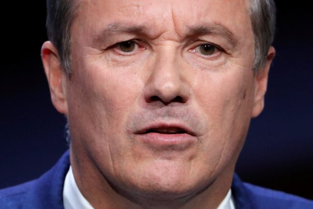 Nicolas Dupont-Aignan, Debout La France group candidate for the 2017 French presidential election attends a conference of the Association of the Mayors of France (AMF) in Paris, France, March 22, 2017. REUTERS/Charles Platiau
