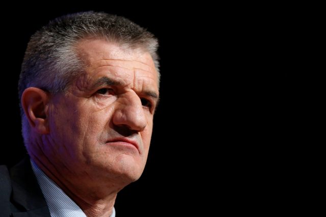 Jean Lassalle, French politician candidate for the 2017 French presidential election, attends the 71st annual congress of France's farmer's union group FNSEA in Brest, France, March 30, 2017. REUTERS/Stephane Mahe