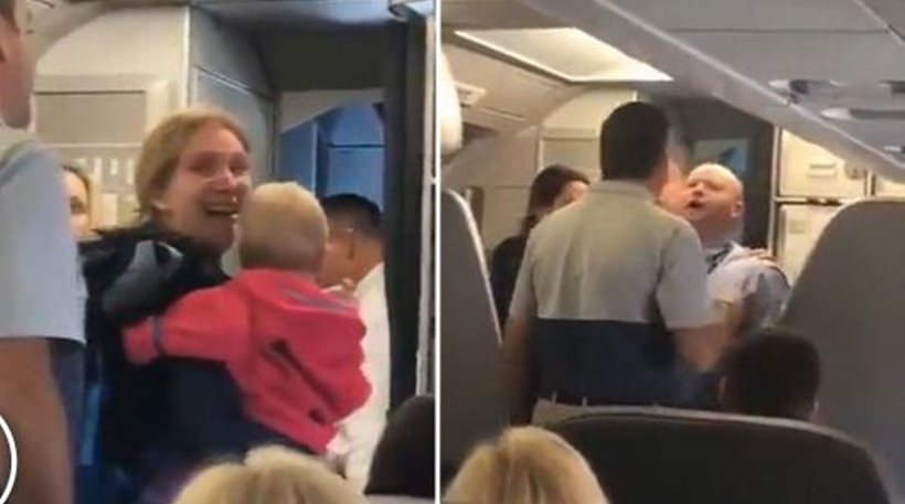 Χαμός στην πτήση: Αεροσυνοδός χτυπά γυναίκα με μωρό στην αγκαλιά (video)