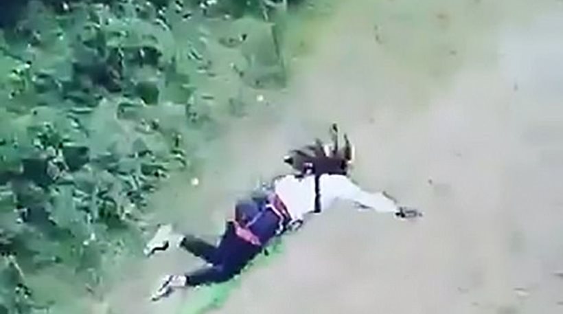 Εφιάλτης το bungee-jumping για την άτυχη γυναίκα (video)
