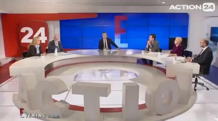 Η στιγμή του σεισμού στον «αέρα» εκπομπής (vid)