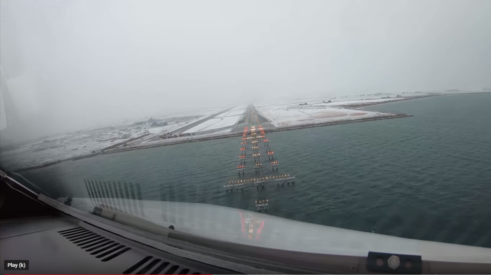 Viral: Πιλότος καταγράφει την προσγείωσή του στο χιονισμένο «Μακεδονία»