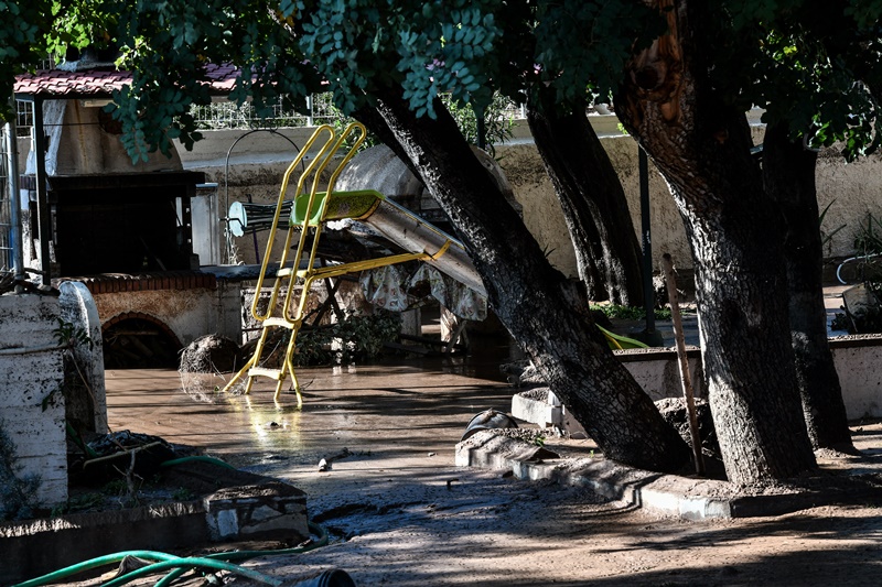 Γηρυόνης – Σύμη: Ποτάμια από την κακοκαιρία, άγριοι χείμαρροι