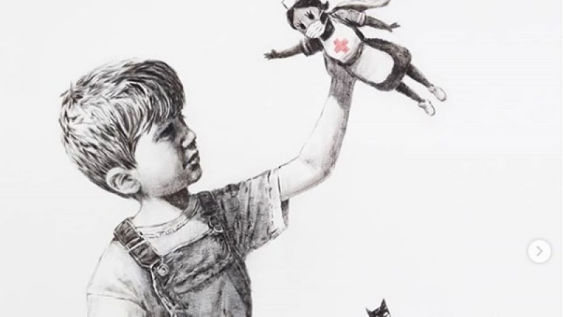 Banksy: Νέο έργο για τον κορονοϊό