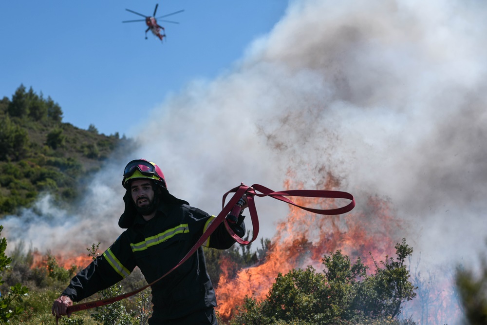 Φωτιά Μυκήνες τώρα: Απομακρύνθηκαν οι επισκέπτες από τον αρχαιολογικό χώρο