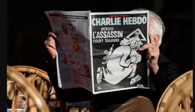 Σκίτσο Ερντογάν Charlie Hebdo: Ο Τούρκος πρόεδρος κοιτά τα οπίσθια μιας μουσουλμάνας