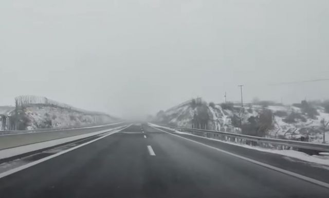 Κακοκαιρία Μήδεια - Χιονισμένοι δρόμοι 