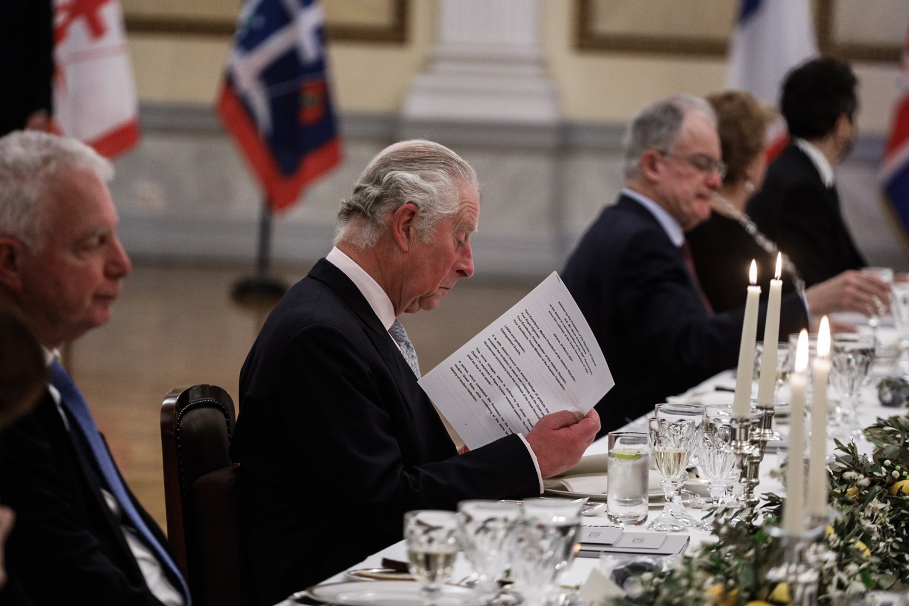 Δείπνο Προεδρικό Μέγαρο: Ο Κάρολος συγκίνησε με την αντιφώνησή του