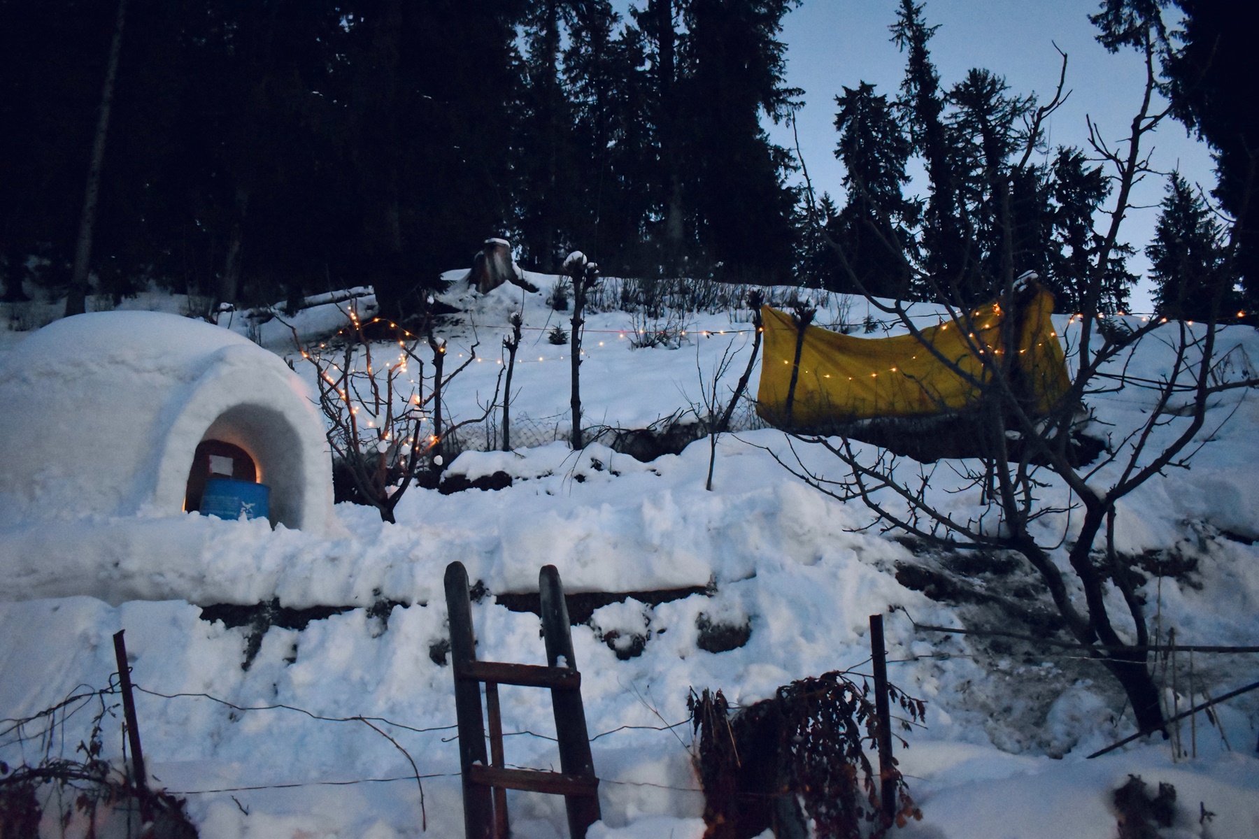 Ιγκλού Θεσπιές: Ζευγάρι έφτιαξε ένα πανέμορφο χιονιόσπιτο!