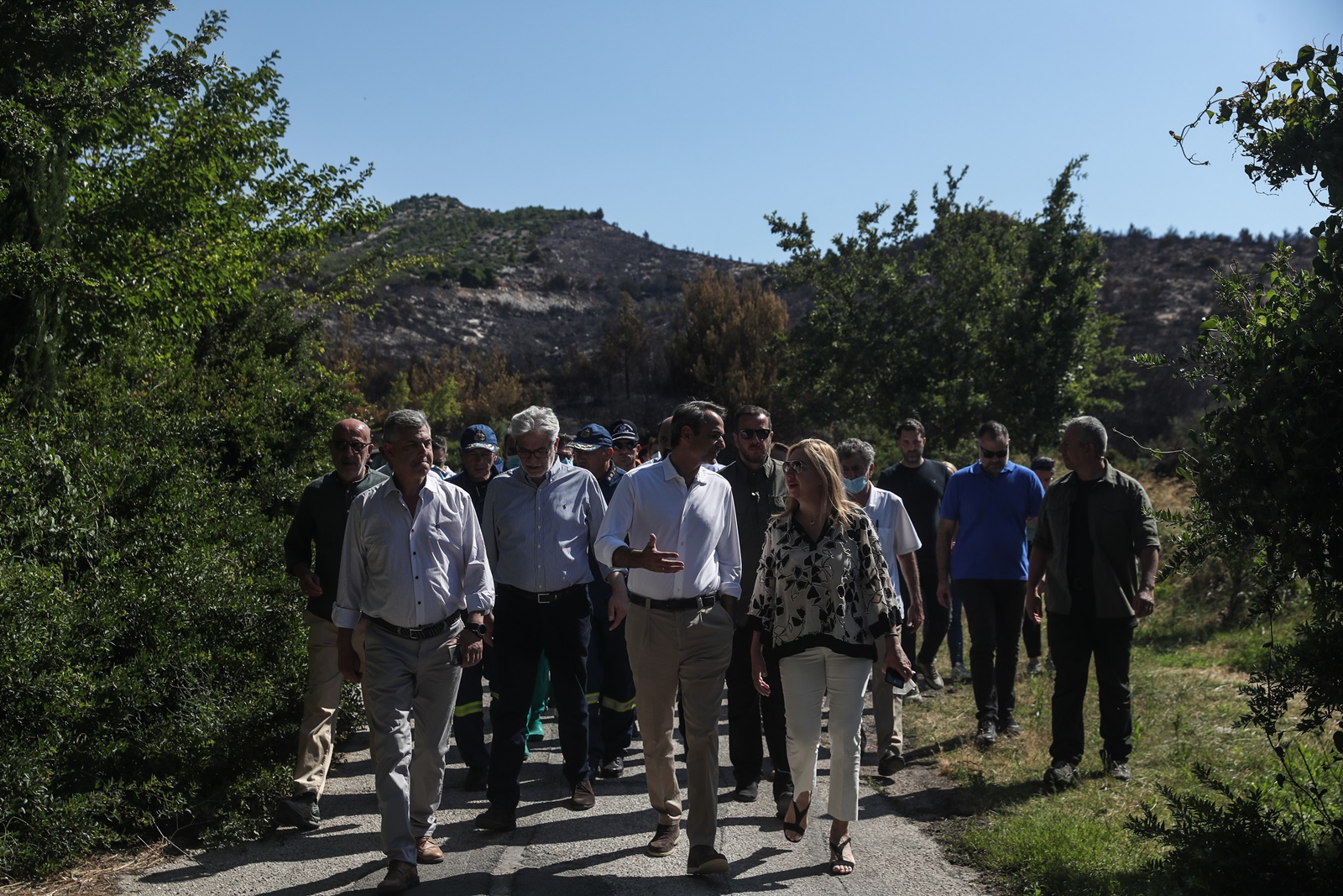 Μητσοτάκης Πεντέλη: Αυτοψία στα καμένα