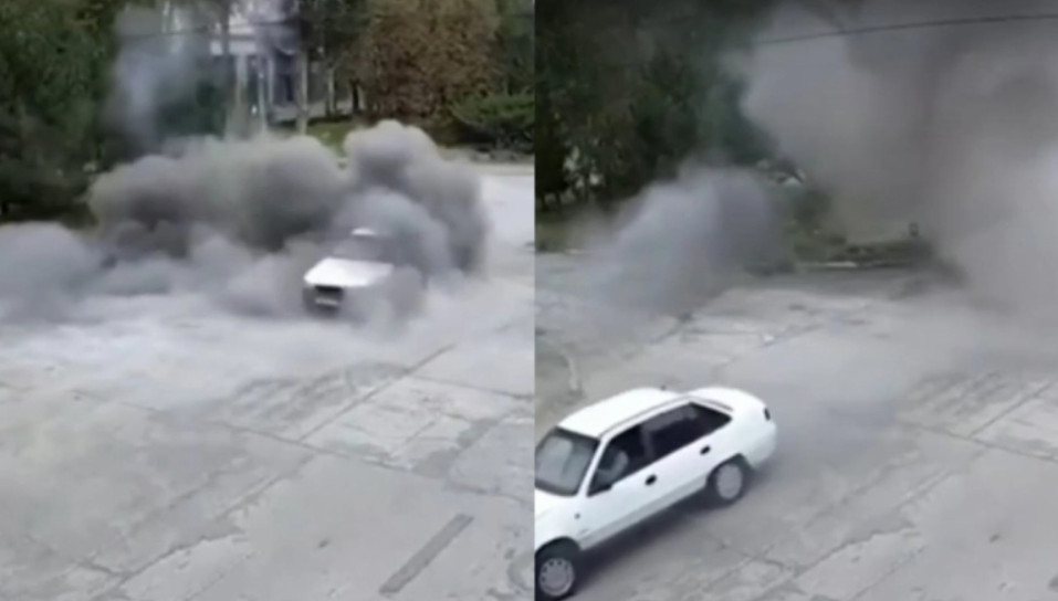 Οδηγός πέρασε “ξυστά” από βόμβα στην Ουκρανία: Βίντεο σοκ