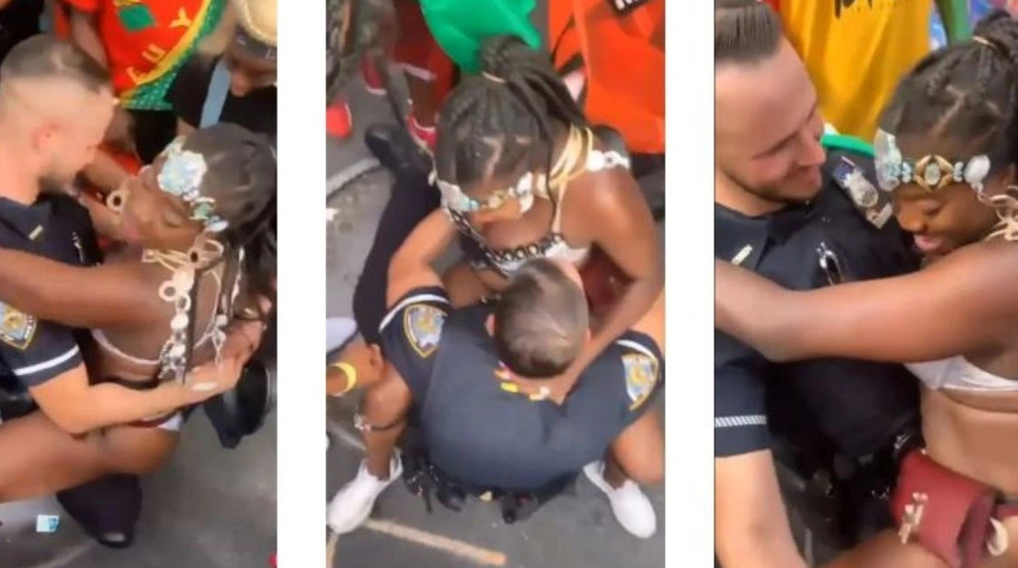 Viral: Αστυνομικός «παρασύρθηκε» με χορεύτρια σε δρόμο