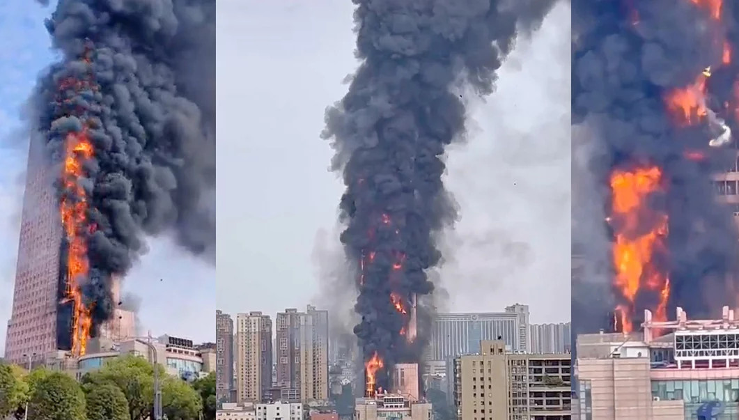 Κίνα φωτιά: Μεγάλη πυρκαγιά σε ουρανοξύστη