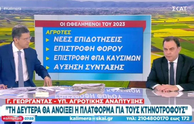 Γεωργαντάς ΣΚΑΪ: Προσχεδιάζεται στο food pass να είναι και οι λαϊκές