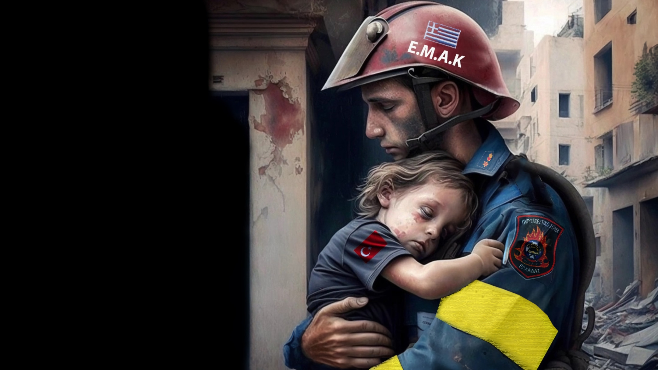 ΕΜΑΚ Τουρκία – σκίτσο: Η ιστορία πίσω από τη viral εικόνα με τον πυροσβέστη